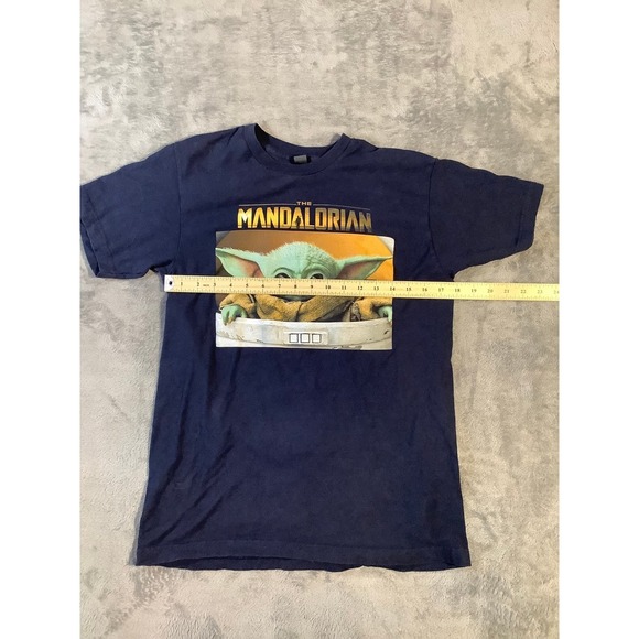 The Unbranded Brand Other - Star Wars The Mandalorian Grogu Baby Yoda Navy T-Shirt Men's M